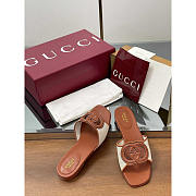 Gucci Women's Interlocking G Slide Sandal Brown - 3
