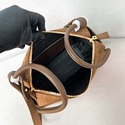 Prada Leather Handbag Brown Suede Bag 25x18x10cm - 5
