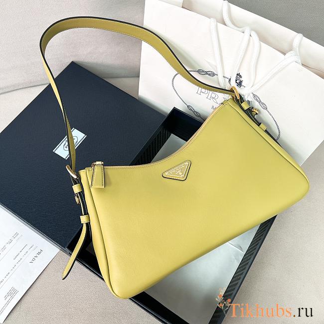 Prada Aimee Medium Leather Shoulder Bag Green 31x18x10cm - 1
