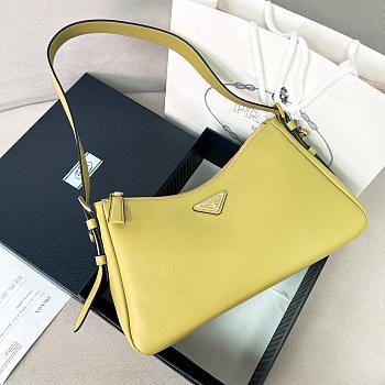 Prada Aimee Medium Leather Shoulder Bag Green 31x18x10cm