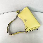 Prada Aimee Medium Leather Shoulder Bag Green 31x18x10cm - 4