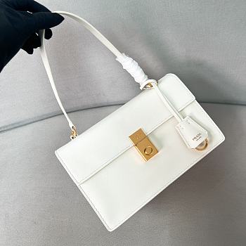 Prada Soft Sound Medium Shoulder Bag White 28x16x10cm