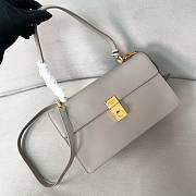 Prada Soft Sound Medium Shoulder Bag Grey 28x16x10cm - 1