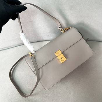Prada Soft Sound Medium Shoulder Bag Grey 28x16x10cm
