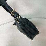 Prada Demi-lune Large Leather Shoulder Bag Black 42x19.5x8.5cm - 5