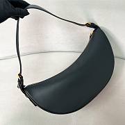 Prada Demi-lune Large Leather Shoulder Bag Black 42x19.5x8.5cm - 3
