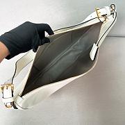 Prada Demi-lune Large Leather Shoulder Bag White 42x19.5x8.5cm - 5