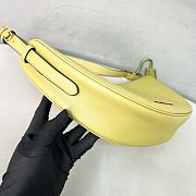Prada Demi-lune Large Leather Shoulder Bag Green 42x19.5x8.5cm - 3