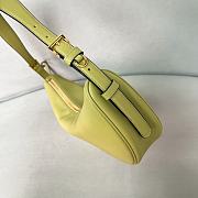 Prada Demi-lune Large Leather Shoulder Bag Green 42x19.5x8.5cm - 4