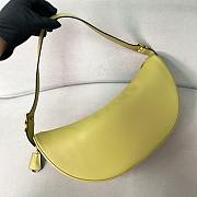 Prada Demi-lune Large Leather Shoulder Bag Green 42x19.5x8.5cm - 5