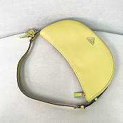 Prada Demi-lune Large Leather Shoulder Bag Green 42x19.5x8.5cm - 2