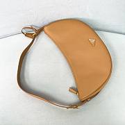 Prada Demi-lune Large Leather Shoulder Bag Natural 42x19.5x8.5cm - 5