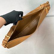 Prada Demi-lune Large Leather Shoulder Bag Natural 42x19.5x8.5cm - 2