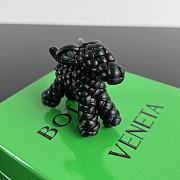 Bottega Veneta Metallic Dog Charm Black - 5