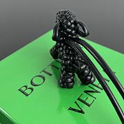 Bottega Veneta Metallic Dog Charm Black - 3