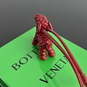 Bottega Veneta Metallic Dog Charm Red - 3