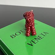 Bottega Veneta Metallic Dog Charm Red - 2