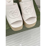Gucci Women's Interlocking G Sandal White - 5
