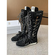 Dior Get Knee-High Sneaker Black Suede Calfskin - 1