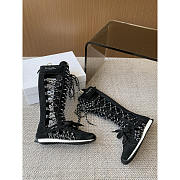 Dior Get Knee-High Sneaker Black Suede Calfskin - 5