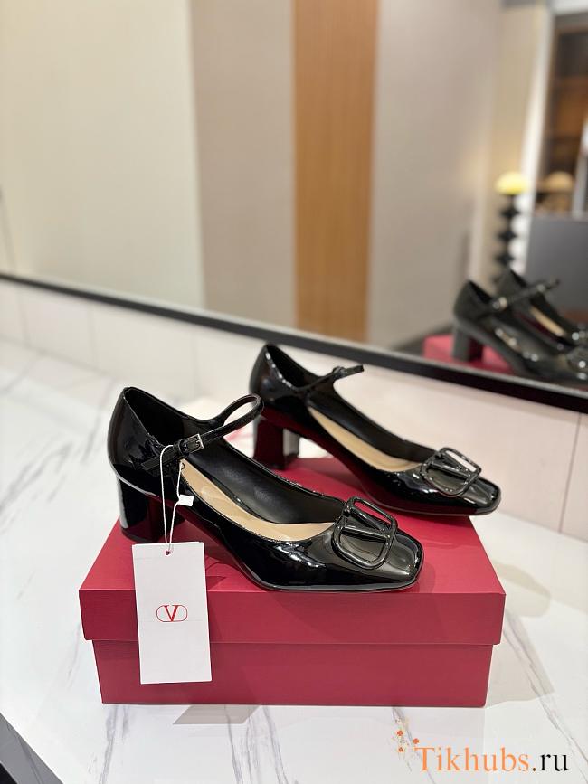 Valentino Garavani Ankle Strap Mary Jane Black Pumps 6cm - 1