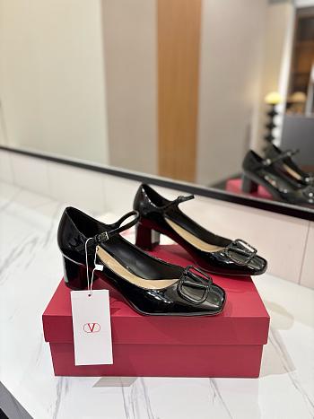 Valentino Garavani Ankle Strap Mary Jane Black Pumps 6cm