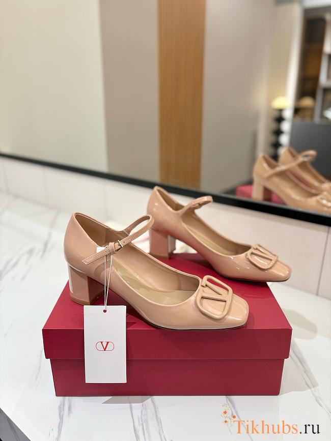 Valentino Garavani Ankle Strap Mary Jane Beige Pumps 6cm - 1