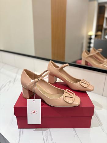 Valentino Garavani Ankle Strap Mary Jane Beige Pumps 6cm