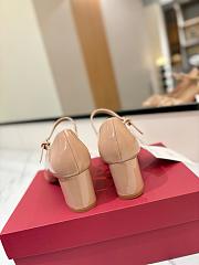 Valentino Garavani Ankle Strap Mary Jane Beige Pumps 6cm - 5
