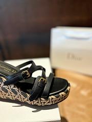 Dior L'Amazone Wedge Slide Black Calfskin - 4
