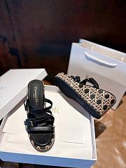 Dior L'Amazone Wedge Slide Black Calfskin - 2