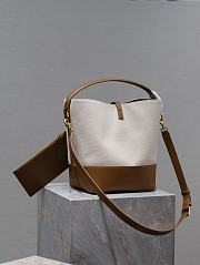 YSL Le 37 Bucket Bag Beige Brown 26x20x12cm - 4