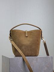 YSL Le 37 Small Suede Beige 20x17x13cm - 2