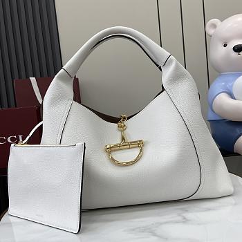 Gucci Softbit Maxi Shoulder Bag White 46x26x16cm