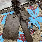 Gucci GG Printed Duffle Bag Beige Dark Brown 45x30x24.5cm - 4