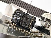 Chanel Flap Bag Bling Bling Black Gold 20x12X9cm - 3