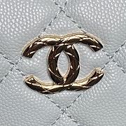 Chanel 25s Coco Crush Bag Light Blue Caviar 18.5x14.5x7cm - 5