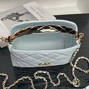 Chanel 25s Coco Crush Bag Light Blue Caviar 18.5x14.5x7cm - 3