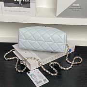 Chanel 25s Coco Crush Bag Light Blue Caviar 18.5x14.5x7cm - 2