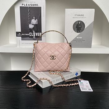 Chanel 25s Coco Crush Bag Pink Caviar 18.5x14.5x7cm