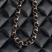 Chanel Bag Black White Lambskin 19.5x12.5x3.5cm - 5