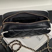 Chanel Bag Black White Lambskin 19.5x12.5x3.5cm - 2