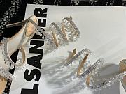 Rene Caovilla Chandelier Crystal-embellished Gold Sandals 10cm - 4