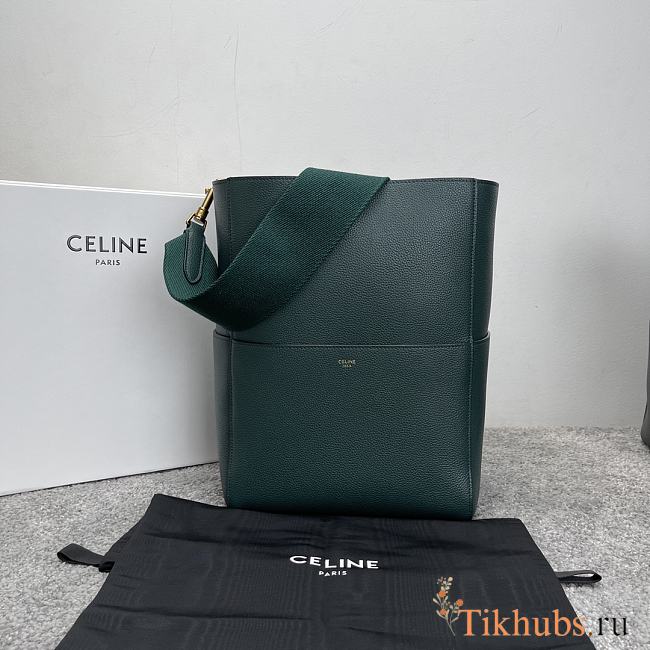 Celine Sangle Seau Green Bag 33x23x17cm - 1