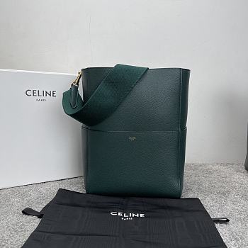 Celine Sangle Seau Green Bag 33x23x17cm