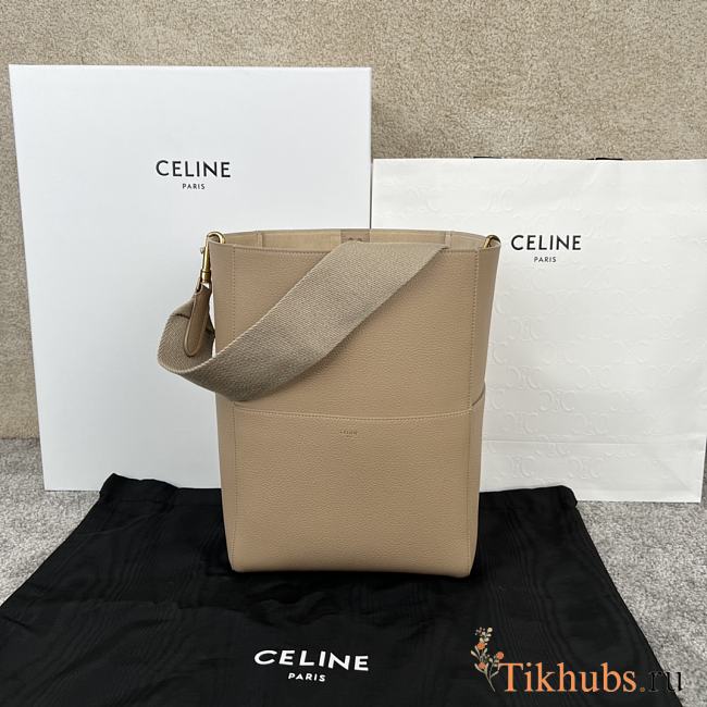 Celine Sangle Seau Beige Bag 33x23x17cm - 1
