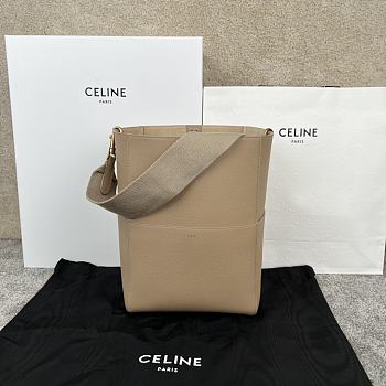 Celine Sangle Seau Beige Bag 33x23x17cm