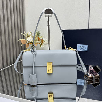 Prada Soft Sound Medium Shoulder Bag Blue 28x16x10cm