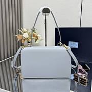 Prada Soft Sound Medium Shoulder Bag Blue 28x16x10cm - 3