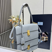 Prada Soft Sound Medium Shoulder Bag Blue 28x16x10cm - 2